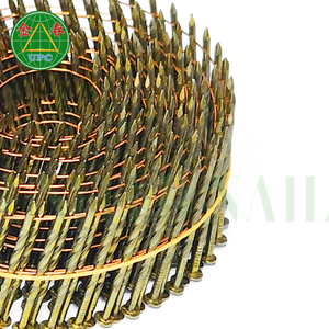 Clavos de bobina de acero de alta calidad industrial superventas lisos/anillo/vástago en espiral cabeza a cuadros zinc amarillo-cromato plateado Vietnam - Product Image 3
