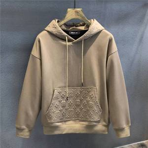 Sudadera con capucha de algodón con cremallera Casual Otoño e Invierno Hombres Sudadera con capucha Manga larga Suelta de alta calidad - Product Image 1