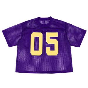 Full Custom Blank Mesh Jersey Unisex OEM Printed Boxy <b>Cropped</b> Football Fans Streetwear Fashion Football Jersey Shirts - Product Image 3