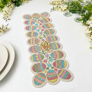 Camino de Mesa Bordado de Alta Gama de 36 Pulgadas con Cuentas de Vidrio para Decoración de Eventos de Lujo - Product Image 2