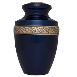 Blue Brass Adult Cremation <b>Urns</b> Engraving Band Wholesale Funeral Accessories Metal <b>Large</b> <b>Urns</b> Supplier India - Product Image 5