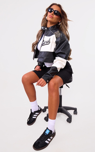 เสื้อแจ็คเก็ตมอเตอร์ไซค์รุ่นใหม่ ชุดขี่มอเตอร์ไซค์ ชุดขี่จักรยาน ทรงสั้นเข้ารูป แจ็คเก็ตหนังมอเตอร์ไซค์แบบป้องกัน - Product Image 4