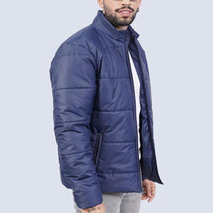 Veste matelassée en tissu tissé personnalisée OEM en gros pour hommes avec capuche, coupe-vent et respirante, logo frontal, hiver - Product Image 5
