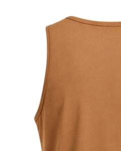 Camiseta sin Mangas Personalizada para Hombre, Color Camel, Mezcla de Algodón Premium, Estilo Casual, para Gimnasio, Fitness, Verano - Product Image 5