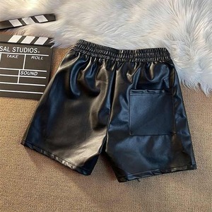 Pantalones cortos de cuero bordados personalizados para hombres Pantalones cortos de cuero - Product Image 5
