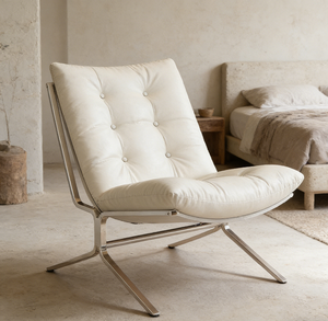 Sillón en Oferta, Tapizado en Cuero Suave al Tacto, Diseño con Botones, Base Antideslizante, Sofá Individual para Apartamentos Pequeños - Product Image 1