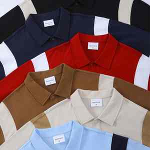 Fabricantes personalizados de alta calidad 160 gramos de gran tamaño de manga corta Polo cuello 100% algodón camiseta - Product Image 4