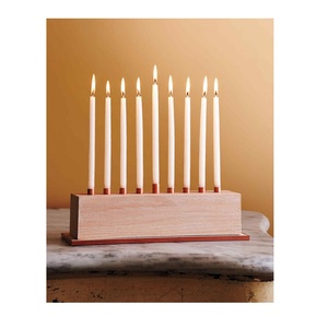 Bougeoir trou décoratif pour la maison fabriqué à la main en relief avec du vernis pour la menorah de bougie décorative de table et de salon - Product Image 3