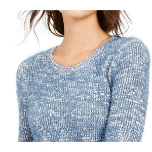 Maglione Casual da Donna Style & Co in Blu con Texture Effetto Ciglia, Taglia Media, per l'Autunno - Product Image 2