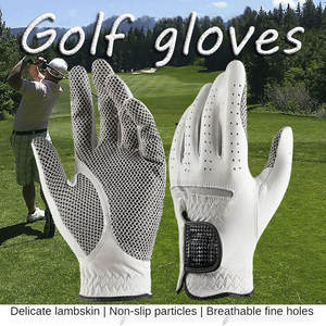Servicio OEM Guantes de golf para adultos con logotipo personalizado Embalaje Cabretta Piel de oveja Palma Suave Color personalizado Característica Material Tamaño de origen - Product Image 6