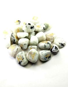 ชุดอักษรรูนคริสตัลรูปพระจันทร์สีรุ้งหินพลังงานจากนิกายวิคคาธรรมชาติสำหรับการทำนายและการทำสมาธิโดยสัญชาตญาณในการป้องกันไวกิ้ง - Product Image 3