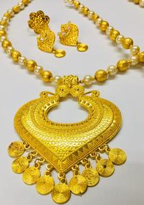 Good Luck Open Feather Peacock Best Quality Indian <b>Cloth</b> Fashion Jewelry Necklace 24K Gold Plated Zircon Chains Sets - Product Image 2