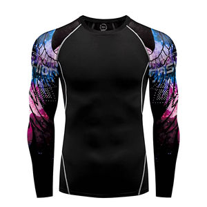 Camiseta de Compresión de Manga Larga Transpirable para Hombre, para BJJ, Grappling, MMA, Ropa Deportiva (Spandex/Poliéster) - Product Image 2