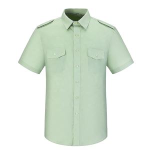 Nuevo vendedor personalizado Color Stand Collar manga corta seguridad trabajo desgaste guardia uniforme camisas - Product Image 1