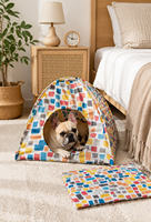 Tente portable d'extérieur pour chiens et chats, imperméable et respirante, maison d'été pour animaux de compagnie