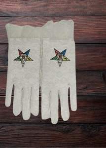 Gants en dentelle maçonniques personnalisés en gros, OEM, blancs et noirs, confortables, respirants, anti-boulochage, durables, séchage rapide, pour l'extérieur - Product Image 5