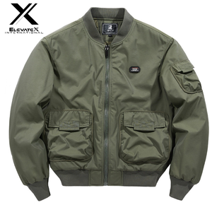 Haute qualité matelassé pilote hommes coton vestes coupe-vent hiver vol fermeture éclair vêtements d'extérieur pull décontracté hommes mode vestes - Product Image 2