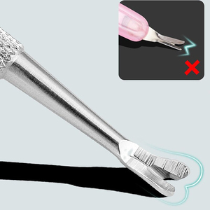 Gel dissolvant pour vernis à ongles, pousse-cuticules en acier inoxydable, bâtonnet nettoyant, dissolvant pour gel UV, dissolvant pour peau morte, double extrémité - Product Image 6