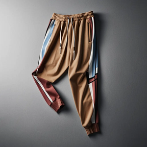 Pantalones de hombre Jogging Bottom Cintura elástica Pantalones Bolsillos laterales Athletic Jogger Pantalones de chándal - Product Image 4