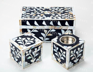 Ensemble d'encens Bakhoor de voyage à usage religieux de qualité supérieure brûleur de nacre unique diffuseur de détail en bois de perle noire parfumée - Product Image 2