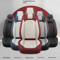 Haute qualité, confortable, 360° °   Housse de protection complète pour siège de voiture en cuir imperméable avec coussin