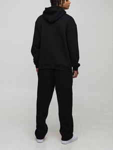 Pantalon de survêtement homme OEM personnalisé à double taille, en pur coton, hiver, décontracté, polyvalent, devant plat, pour fitness et jogging - Product Image 6