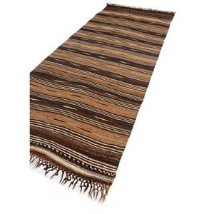 พรมลายทางคลาสสิกสีเบจและสีน้ำตาล ยี่ห้อ Nayaab ผลิตจากปอกระเจาและป่าน ขนาด 9x12 ฟุต รูปทรงสี่เหลี่ยมผืนผ้า เหมาะสำหรับบ้าน รถยนต์ ห้องนั่งเล่น หรือห้องนอน-Paem-796 - Product Image 2