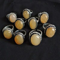Bague en argent avec pierre précieuse d'agate noire de qualité supérieure, faite à la main, Aameena Agate Art & Collectible, en vente à bas prix
