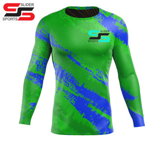 เสื้อคอมเพรสชั่นแขนยาวแบบยูนิเซ็กซ์ พิมพ์ลายแบบซับลิเมชั่น 100% โพลีเอสเตอร์ เสื้อ BJJ ระบายอากาศ แห้งเร็ว เสื้อซับในสำหรับเล่นกีฬา Rash Guard - Product Image 5