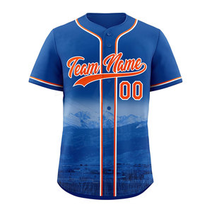 เสื้อเบสบอลสไตล์วินเทจ ยูนิเซ็กซ์ สีพื้น สำหรับผู้ใหญ่ ชุดทีม พิมพ์ลายแบบซับลิเมชั่น โพลีเอสเตอร์ 100% 300 กรัม ป้องกันรังสียูวี แห้งเร็ว - Product Image 3