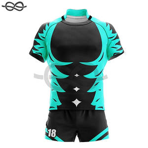 Uniforme de rugby sportif en polyester à sublimation complète nouveau style de maillot avec short pour équipes de rugby - Product Image 5