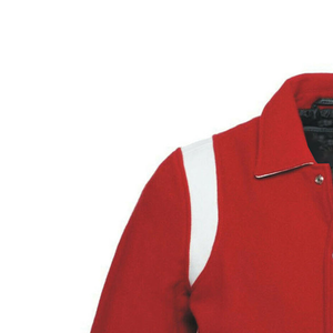 Veste de baseball universitaire en laine de haute qualité pour l'hiver, col chemise, boutons pression, logo brodé rouge sur le devant, veste universitaire - Product Image 3