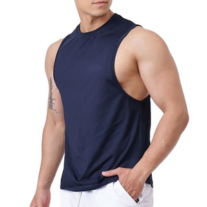 Camiseta Deportiva de Compresión Ajustada de Spandex/Nylon para Hombre, Camiseta sin Mangas Elástica de Alta Calidad para Yoga - Product Image 1