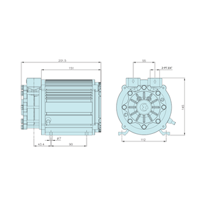 Pompe de circulation de refroidisseur industriel WNA-0380SKA 2,2 kW Moteur BLDC Construction en acier inoxydable pour le refroidissement des semi-conducteurs laser - Product Image 2