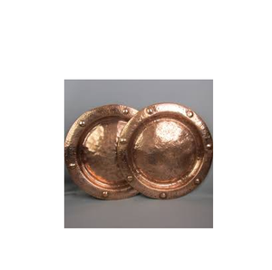 Assiette de présentation de mariage en cuivre doré de luxe de 13 pouces Ensemble d'assiettes de présentation de dîner en verre et à la main pour Offre Spéciale - Product Image 3