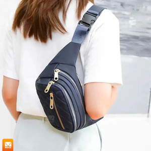 Bolso Bandolera Casual de Moda para Mujer, Riñonera, Diseño de Tela Lisa - Colores Surtidos - Product Image 5