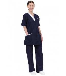 ชุดเครื่องแบบพยาบาลแขนสั้นผ้าทอยืดหยุ่นสำหรับผู้หญิงเสื้อผ้าพยาบาลฤดูร้อนน้ำหนักเบา - Product Image 6