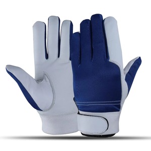 Gants de montage en cuir de chèvre et poignet élastique avec fermeture dessus Gants de montage à prix d'usine - Product Image 6