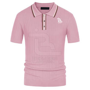 Camisetas Polo de punto con textura de hombre de calidad superior Camisetas Polo de contraste de color hechas con el mejor material al por mayor - Product Image 5