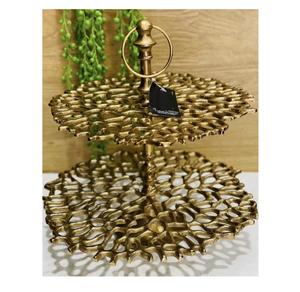 Modern Latest Design Cake Stand for Wedding Eco Friendly <b>Top</b> Quality Gold Color Metal New Style <b>Cupcake</b> Stand - Product Image 1