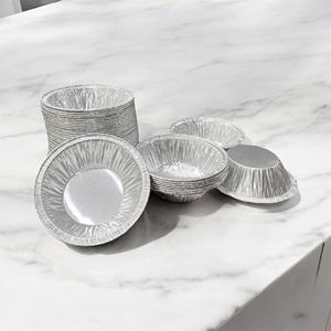 Gobelet à tarte aux oeufs jetable écologique de 45ml en papier d'aluminium pour la pâtisserie à domicile, la restauration et le réchauffage - Product Image 4