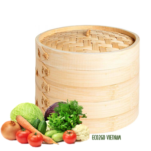 ชุดเครื่องครัวไม้ไผ่พร้อมฝาปิด/ชุดนึ่งไม้ไผ่พร้อมด้วย100% ไม้ไผ่/เรือกลไฟอาหารทำจากไม้ไผ่ Eco2go เวียดนาม - Product Image 4