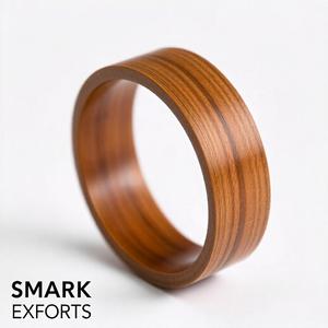 ชุดแหวนไม้แนวชนบททำด้วยมือวงไม้แบบยั่งยืนแหวนคู่ของขวัญวันครบรอบสำหรับเขาและเธอ - Product Image 6