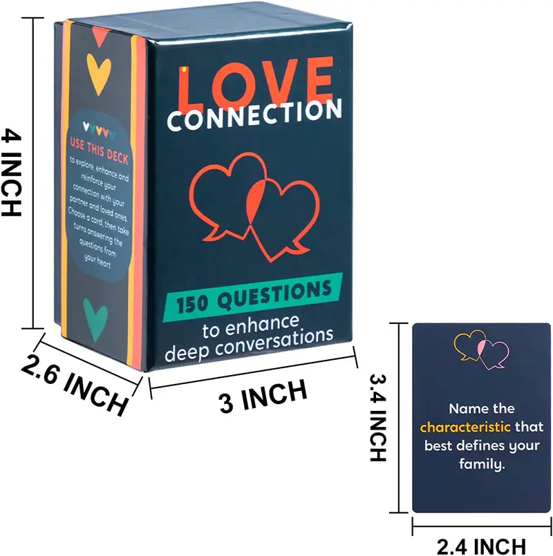 Love Relationship Language Card Game Date Night Game Couples custom question cards game