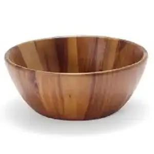 Grande vaisselle moderne pour le travail du bois Kichan Bigh Bol en bois d'acacia de teck naturel fabriqué à la main Plat de style vintage pour les fêtes - Product Image 2