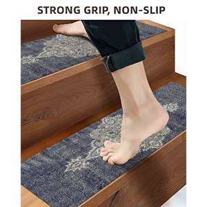 Alfombra Azul Marino, Alfombra Estampada, Diseño de Medallón, Decoración Moderna, Alfombra de Entrada - Product Image 4