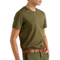 Kaos Unisex Green 100% Katun Serat Bambu High Street Fitted 3600-Light Olive