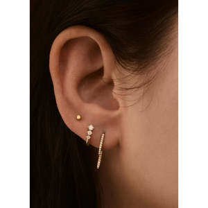 ต่างหูเพชรเอลิซ่า ดีไซน์แบบพาว ดับเบิ้ลสไปค์ - Product Image 2