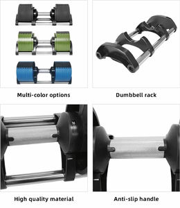 Stokta Body özel ayarlanabilir dambıl spor ağırlıkları Set demir ve kauçuk malzeme vücut geliştirme için dambıl rafı uygulama - Product Image 5