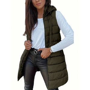 Veste sans manches matelassée tendance de marque classique, coupe-vent et imperméable, logo personnalisé, chaude pour l'hiver, pour femmes et hommes - Product Image 1